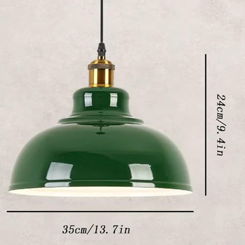 Suspension style industriel moderne e27 luminaire suspendu vert