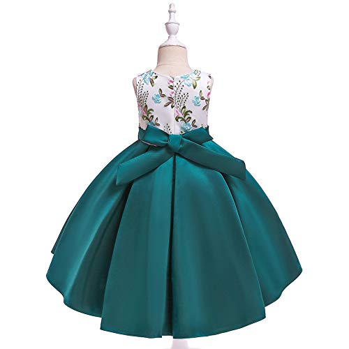 Bowknot Flower Girls Dress Beaded Embroidery Princess Dress Formal Evening Party Dress Prom Gowns Age 3-10 Years2