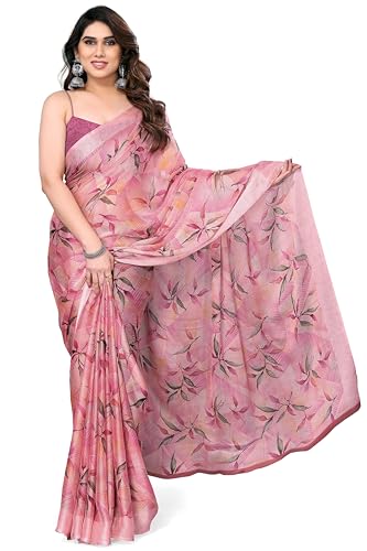 Image of MIRCHI FASHION Women's Ready to Wear 1 Minute Drape Chiffon Printed Saree with Blouse Piece