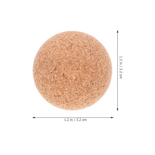 Abaodam 3 Natural Cork Foosballs Table Balls Wood Colored Table Soccer Foos Balls for Tabletop Game Foosball