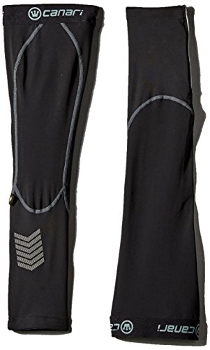 Canari Cyclewear Unisex TT Contoured Leg Warmers, Black, Medium