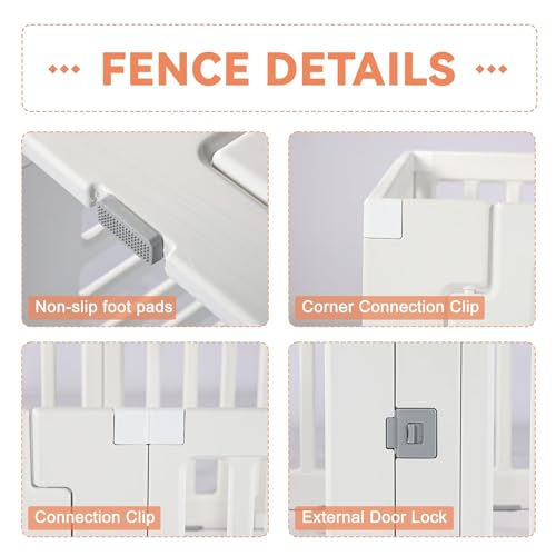 Image of Gupamiga Playpen Baby Playard Portable Baby Fence Play Area Indoor Outdoor Kids Activity Center Playpen Playground Hoop for Indoor and Outdoor Use (12 Panels)