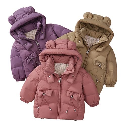 IKFIVQD Casaco de inverno para bebês meninos e meninas meninos inverno quente grosso algodão sólido