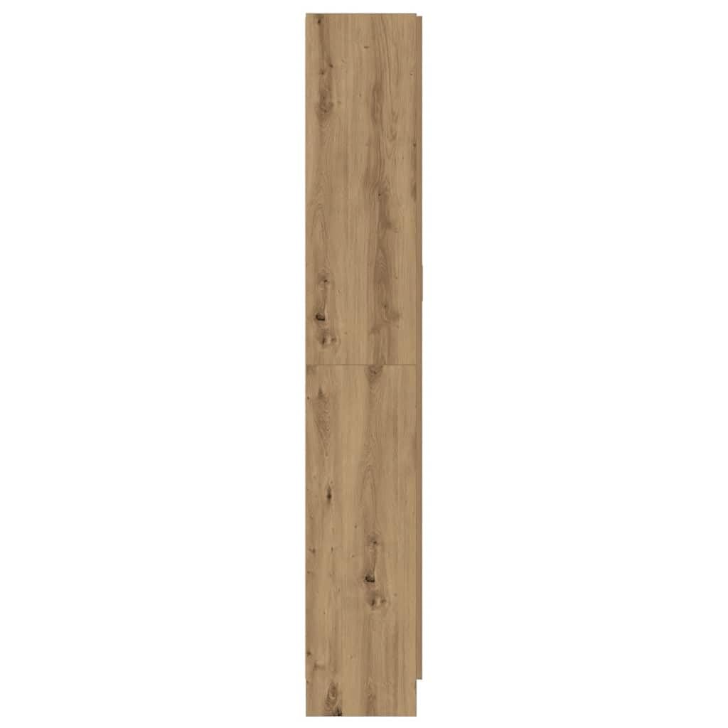 Regał na książki z dębu Artisan, uniwersalny regał na książki do hotelu, 82,5 x 30,5 x 185 cm, materiał drewnopochodny