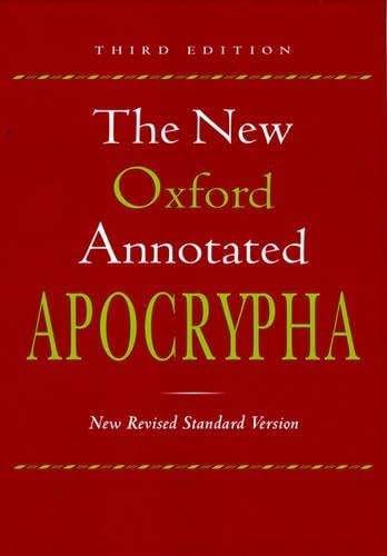 The New Oxford Annotated Apocrypha, New Revised Standard Version, Third Edition (Hardcover 9710)