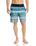 Adidas Men's Textured-Stripe Volley Swim Trunk