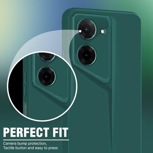 Image of WOW IMAGINE Slim Back Cover for Redmi A5 | Poco C71 | Blade Series Ultra Thin Case with Lightweight Design | Camera Protection | Soft Matte Silicone Flexible Mobile Case - Green