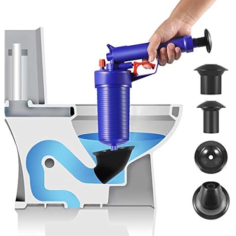 Toilet Plunger, Air Drain Blaster, Pressure Pump Cleaner, High Pressure Plunger Opener Cleaner Pump for Bath Toilets, Bathroom, Shower, Sink, Bathtub, Kitchen Clogged Pipe Cover