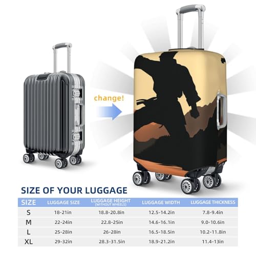 Travel Luggage Cover Anti-Scratch Suitcase Cover Protector Elastic Thicken Luggage Protector Washable Baggage Covers Karate Suitcase Sleeve Fit 18-32 Inch Luggage X-Large 6