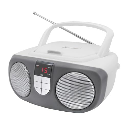 Recopilación y reviews de Radio cd infantil del mes. 19 Soundmaster SCD1400 Radio portátil reproductor de CD Radio AUX-IN Kids Radio Boombox, Farbe:weiß