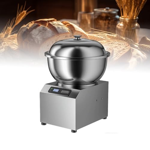 ShaiVrissian Amasadora Espiral,Capacidad 5/8kg,Doble Rotación 1400rpm,Temporizador Digital,Diseño Desmontable,para Repostería Pan Y Pizza Uso Doméstico Y Comercial 8kg