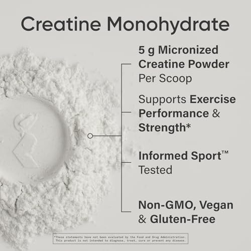 Image of Sports Research Creatine Monohydrate Powder 5g, Blue Raspberry (14.18oz) | Gain Lean Muscle, Improve Performance & Strength & Support Workout Recovery | Sugar Free, Vegan, Non-GMO - 60 Servings