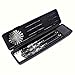 ROOBEEO Soft Tip Darts Set for Electronic Dart Board 22g Plastic Tip Darts Set with Brass Barrels&Aluminum Shafts, 6 Flights 3 Spare Plastic Dart Shaft 20 Soft Tips Portable Case (22g-Silver&Black)