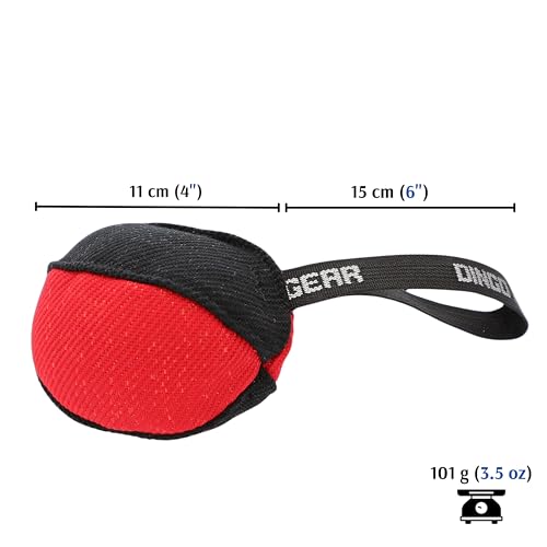 Dingo Gear Trainings-Spielzeug Nylcott French Material Training Spiel Apport IGP Obedience Apporte Spiel für Hund Klein Bäll, Rot S02780
