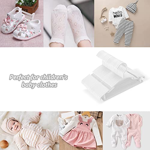 Baby Hangers For Closet, 100 Pack Kids Hangers For Toddler Children Infant Small White Plastic Nursery Nonslip Hangers #TOP5