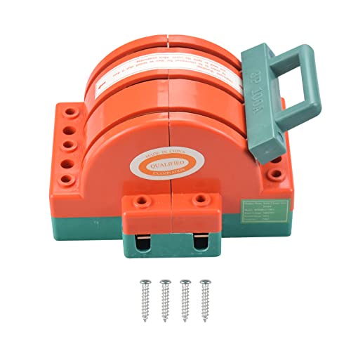 Disconnect Knife Switch Double Throw 100A 380V 3 Pole Safety Two-Way Switching Switch Orange Power Switches Industrial #TOP1