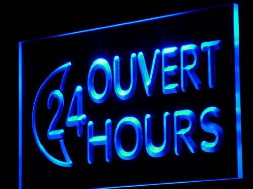 ADVPRO j182-b Ouvert 24 Hours Shop Cafe Food Neon Light Sign