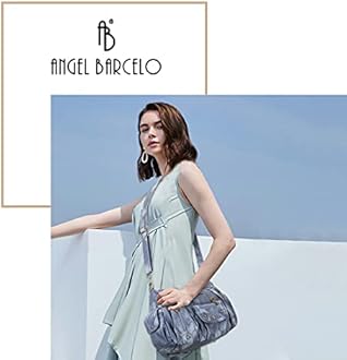 Angel Barcelo Womens Purses and Handbags PU Leather Shoulder Bag Fashion Hobo Bags for Girls (J.BLUE)