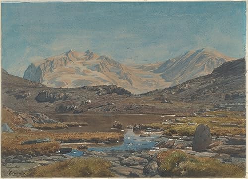 Poster 58 x 90 cm tableau sur toile haute définition paysage montagne François Louis Francais