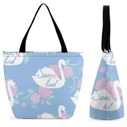 Sac à main pour femme Cygne Blanc grand sac de shopping et bandoulière de voyage