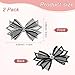 M METERXITY 2-Pack Decorative Mesh Bow Shoe Clips, Zinc Alloy Removable Fashion Crystal Flower Shoe Clips Buckle for Women Dress/Shoes/Heel, Party Glitter Charm Accessories [Black]