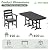 HOPUBUY 7 Pieces Patio Dining Set for 6, 71" HDPE All-Weather Dining Table & Chairs, Durable Outdoor Furniture for Garden, Backyard, Lawn & Poolside (Black)