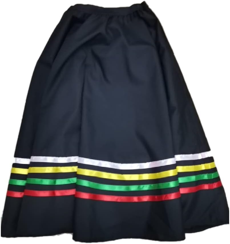 Whitewed Full Circular Character Skirt with Four Different Coloured Satin Ribbons Adult