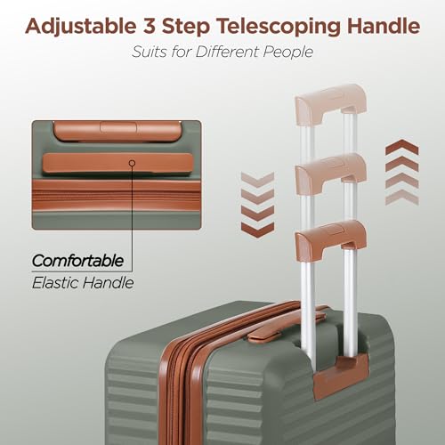 Showkoo 002 Luggage Sets 3 Piece Hardside Expandable Suitcase thumb #4