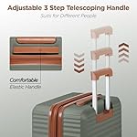 SHOWKOO Luggage Sets 3 Piece Hardside Expandable Suitcase with Double Spinner Wheels Tsa Lock Green (20in/24in/28in) - Image 5