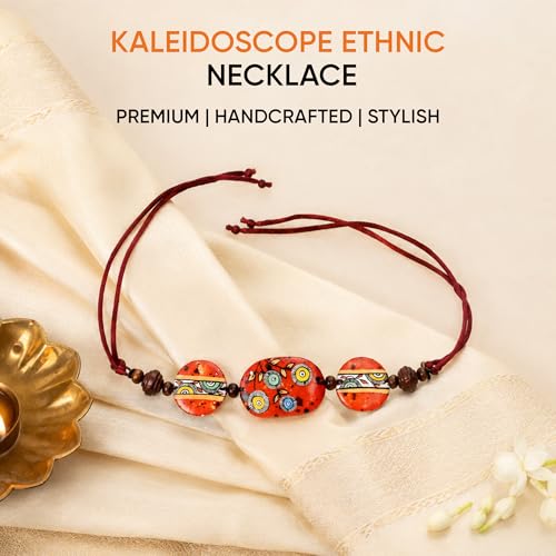 Image of AAKRITI ART CREATIONS Royal Empress Handcrafted Tribal Dhokra Necklace & Choker Collection | Artisan Ethnic Brass Jewelry with Oval & Square Designs, Amulet & Talisman Styles for Women