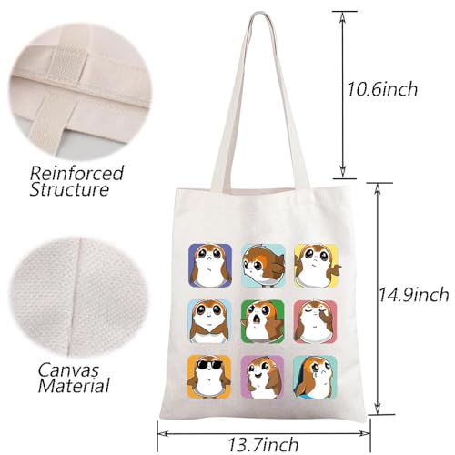 54% Off Cute Porg Tote Bag - Reusable Shopping Bag