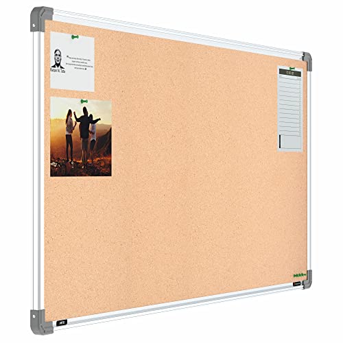 Image of Scholar Art Metis 2x4 Feet Cork Board for Study Table & Kids Room | High Strength Natural Cork + High Density Soft Board for Pinning Photos, Sticky Notes & Reminders