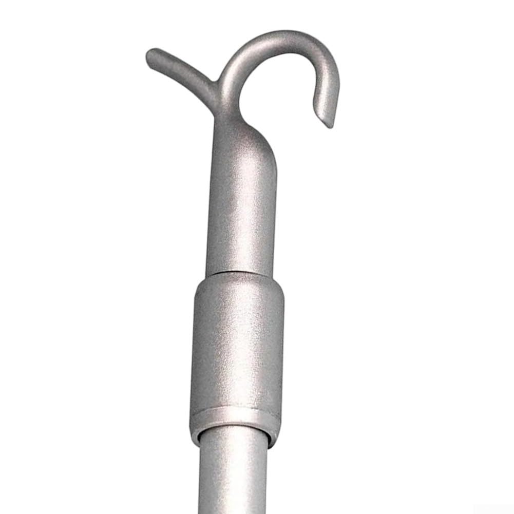 GLOBALHUT Asta aprifinestra regolabile, 33-60 cm, in lega di alluminio, per lucernari con meccanismo rotante a gancio