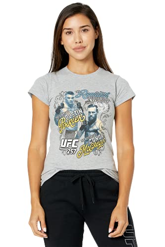Camiseta UFC McGregor vs Poirier Main Event de color gris y talla Medium casual