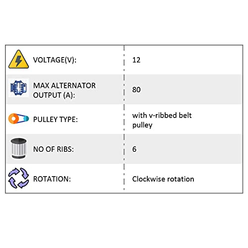 WAI 23966N Alternator Compatible With CITROËN PEUGEOT TOYOTA Replaces 5702J1 5702J2 5705KJ 270600Q010 270600Q011 270600Q020 270600Q021 270600Q050 270600Q130 27060OQ120 - Image 4