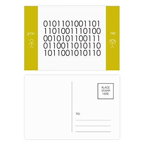 Carte postale binaire système mondial pour rompre la distance avec un ami programmeur