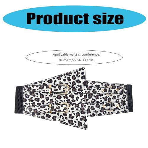 Leopards Print Wide Waist Belt Fashion Adjustable Belt Casual Wear Waistband For Trendy Outfits Versatiles Waist Accessory3
