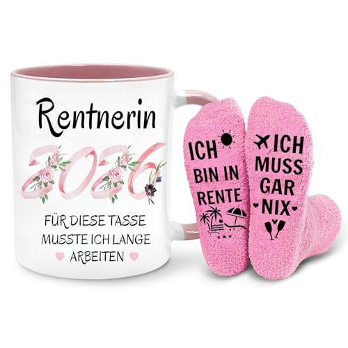 Bingtoo Ruhestand Geschenk Frauen Renteneintritt Geschenk Frau Rentnerin 2026 für Diese Tasse Musste Ich Lange Arbeiten Geschenkideen Zum Renteneintritt 2026 Abschiedsgeschenk Kollegen