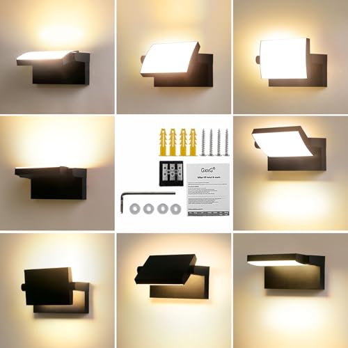 Applique Murale Extérieur 40W Noir LED Orientable IP65