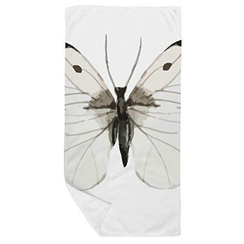 Serviette de bain blanc papillon douce contre irritation visage