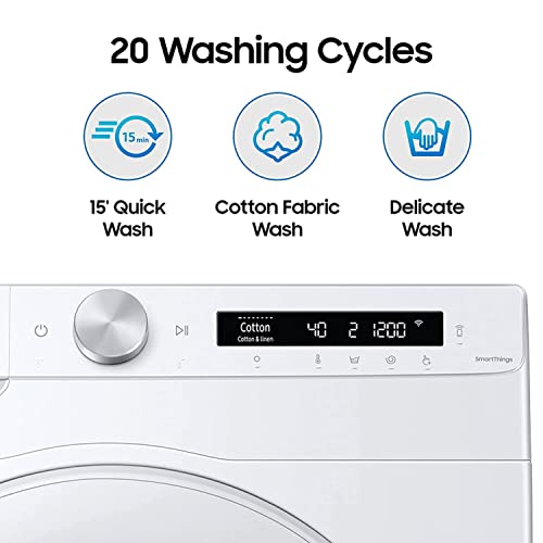 "Upgrade Your Laundry with Samsung's 7 Kg Fully-Automatic Front Loading Washing Machine - Equipped with AI Control, Wi-Fi connectivity, 5-Star Rating, and Digital Inverter Technology!"