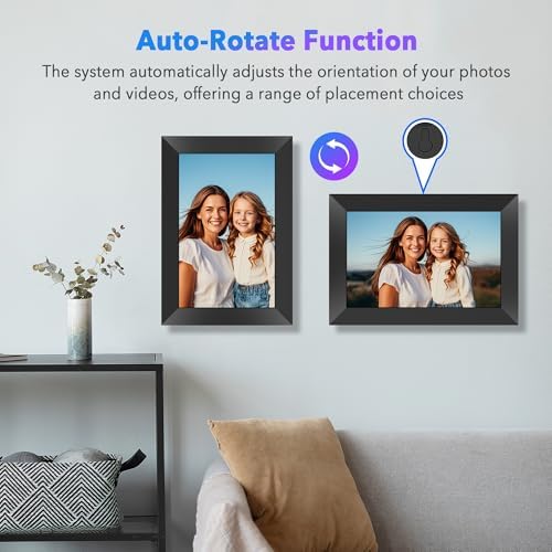 Uhale 10.1" Digital Picture Frame with 32GB Storage Support SD Card, Electronic Photo Frames with 1280 * 800 HD IPS Touch Screen, Instantly and Securely Share Memories, Send Wishes from Anywhere