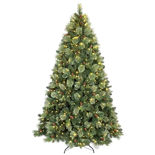 Kadunmina 4ft Prelit Christmas Tree, Artificial Carolina Pine Christmas Tree with 200 Warm White Lights, Pine Cones, 419 Branch Tips and Metal Stand for Home, Office, Holiday Party Decoration Kadunmina 4ft Prelit Christmas Tree, Artificial Carolina Pine Christmas Tree with 200 Warm White Lights, Pine Cones, 419 Branch Tips and Metal Stand for Home, Office, Holiday Party Decoration