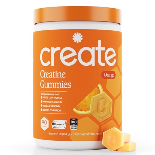 These 10 Creatine Gummies for Seniors Could Change Everything About How You Feel at 50+ 4 Create Creatine Monohydrate Gummies for Men & Women, Boost Focus, Strength, and Endurance, Anti-Melting Formula, Vegan, Gluten-Free, Non-GMO, 1.5g of Creatine per Gummy (Orange)