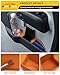 Maxzina Door Side Storage Tray Compatible with 2022-2025 (No for 2026) Ford Maverick Side Door Storage Box Door Organizer Phone Pocket Silicone Front & Rear 4PCS Maverick Accessories (Light Orange)