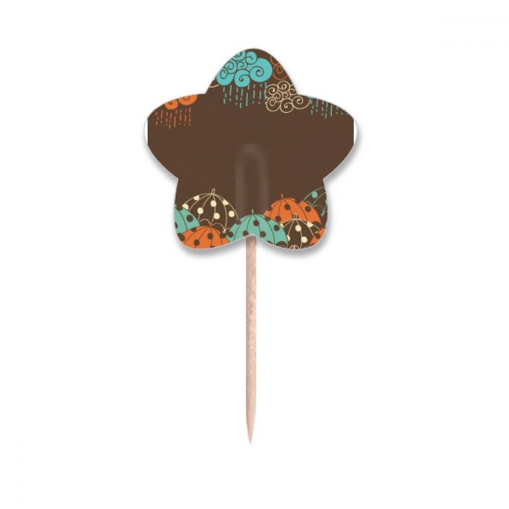 Pics à cupcakes motif parapluie nuage pour décorer vos muffins