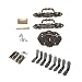 dophee Retro Decorative Lock, Latch Hasps, Pulls Handles, Hinges and Corner Brackets Hardware Kit for Jewelry Box Cabinet Wooden Box Handcrafts Project