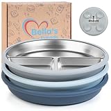 Bella's Friends Stainless Steel Kids Plates 8