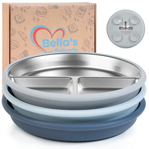 Bella's Friends Stainless Steel Kids Plates 8