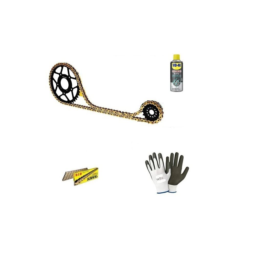 Compatible con Honda CTX A 700 2015 15 PIÑÓN Kit Cadena PIÑÓN para Moto DE TRANSMISIÓN Did 520VX3 LUN 114 Enlaces, PIÑÓN Acero P520-Z43, PIÑÓN P520-Z16